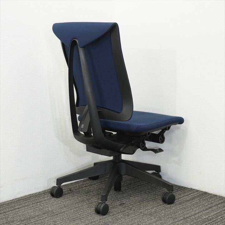 イトーキ セレーオ 肘無し ハイバック クロスバック ネイビーブルー