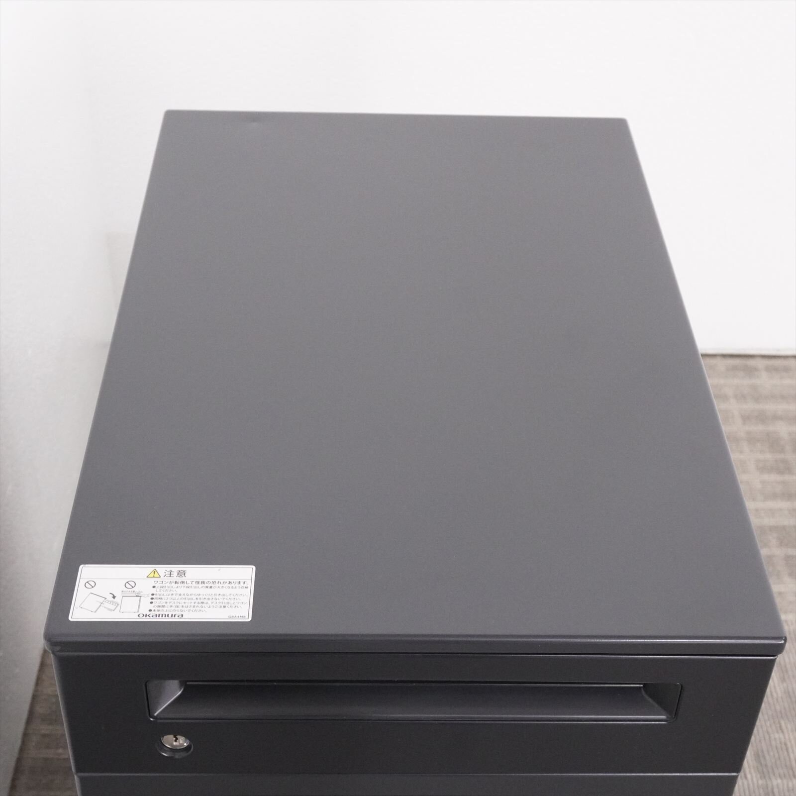 オカムラ アドバンス 3段ワゴン ペントレー H650 ブラック