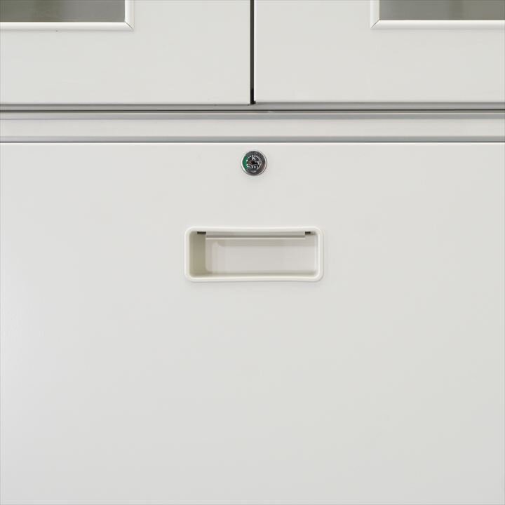 イトーキ シンライン 3段ラテラル+ガラス両開き書庫 H2140 W9色