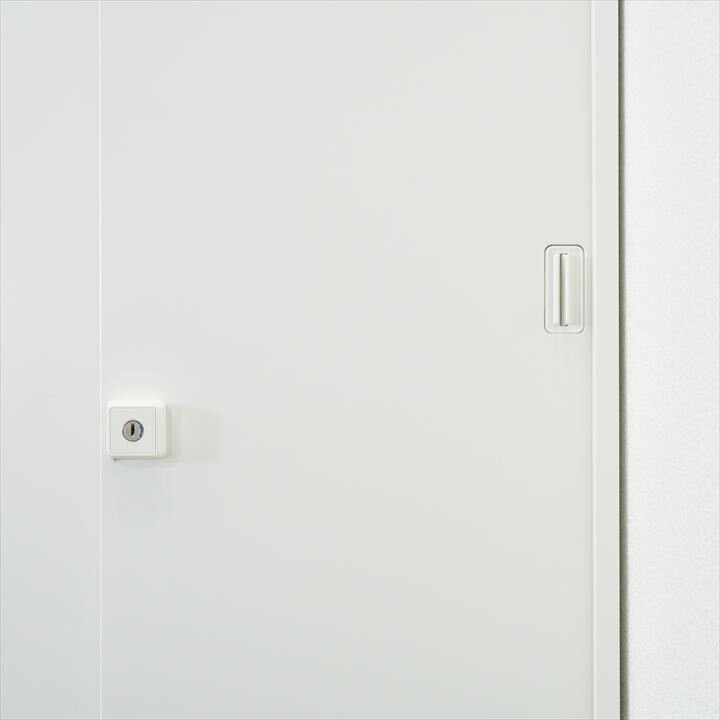 オカムラ レクトライン ２枚引戸書庫 天板付 W800 D450 H1265