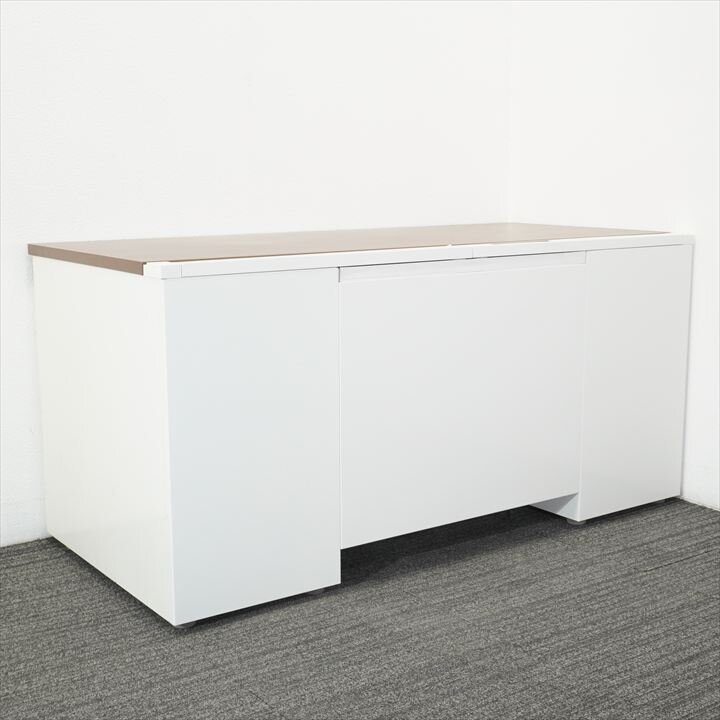 オカムラ アドバンス 両袖机 157 3×4段 H720 木目