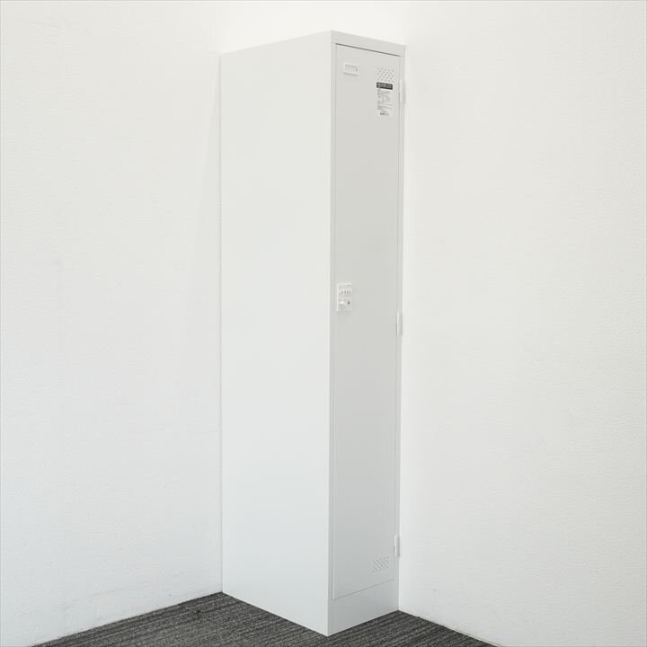 【2021年製】コクヨ LK ダイヤル式1人用ロッカー スリムタイプ W318 D515 H1790 ホワイト