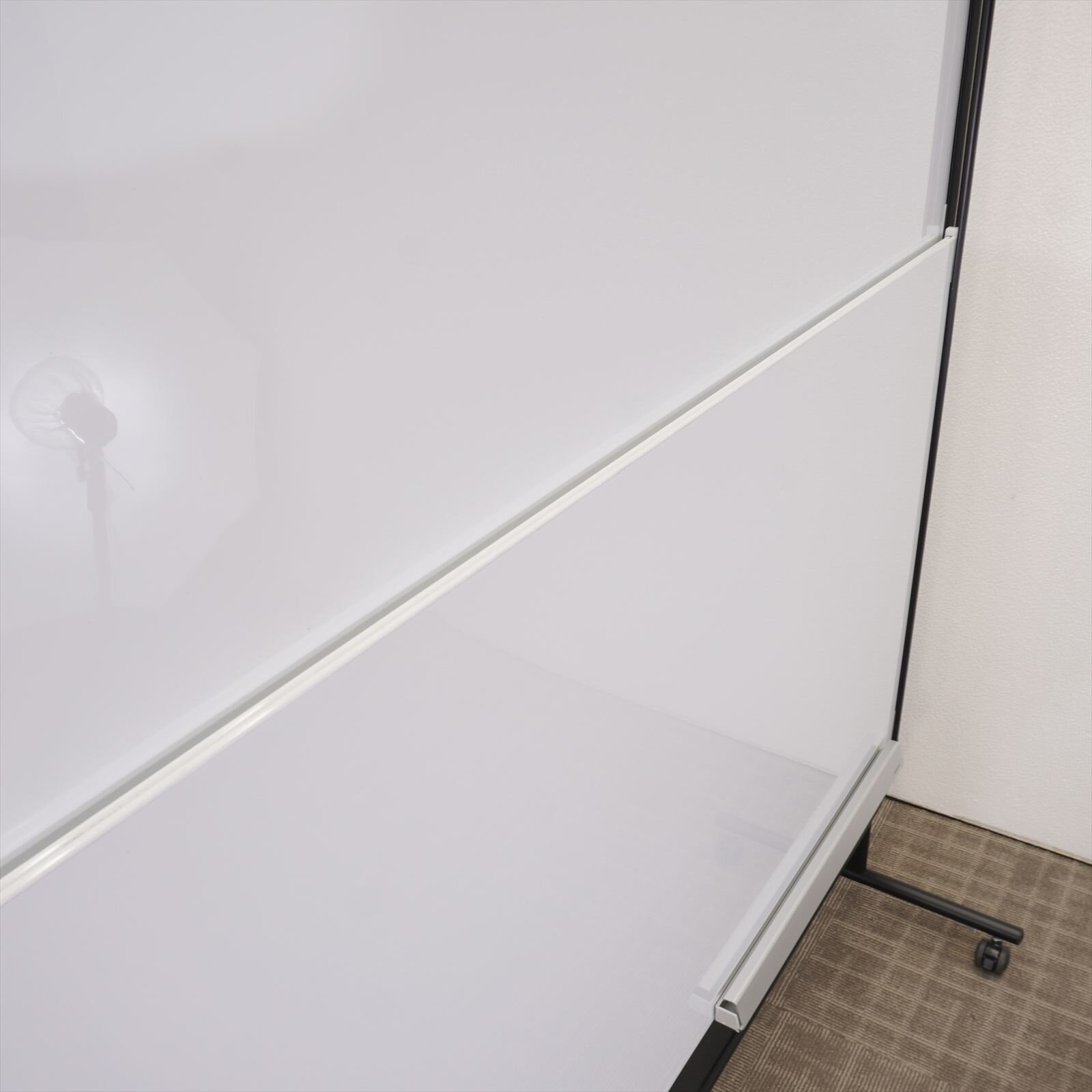 コクヨ モビーボ スライドホワイトボード W1435 ブラックフレーム 特価品(3)