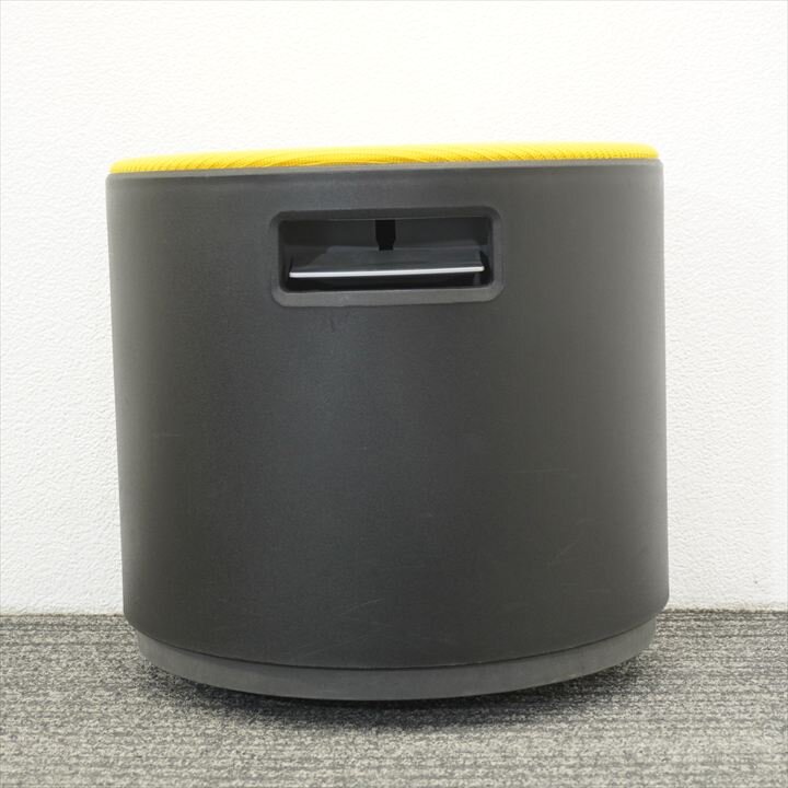 スチールケース ターンストーンブイ スツール Φ458 イエロー／ブラック