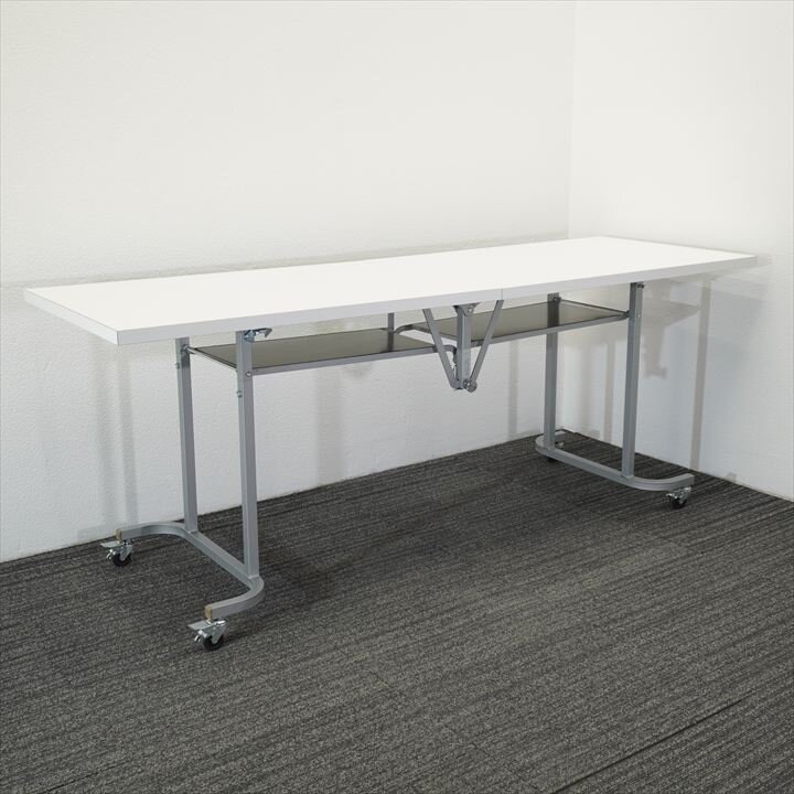 中折テーブル W1800 D600 H700 ホワイト