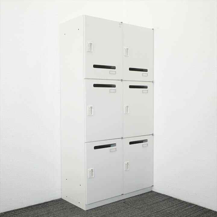 イトーキ シンライン ダイヤル式6人用パーソナルロッカー H1790 W9色