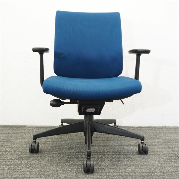 コクヨ ウィザード2 固定肘 プルシアンブルー