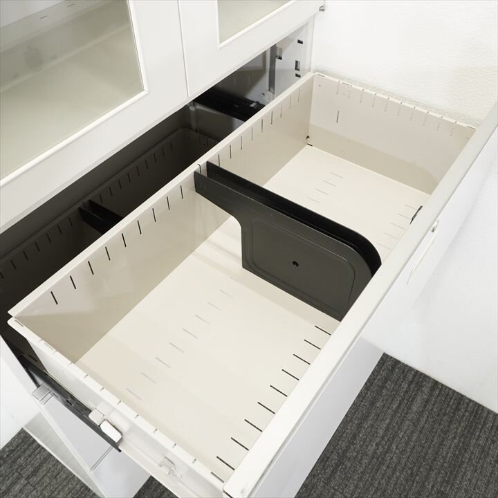 イトーキ シンライン 3段ラテラル+ガラス両開き書庫 H2140 W9色