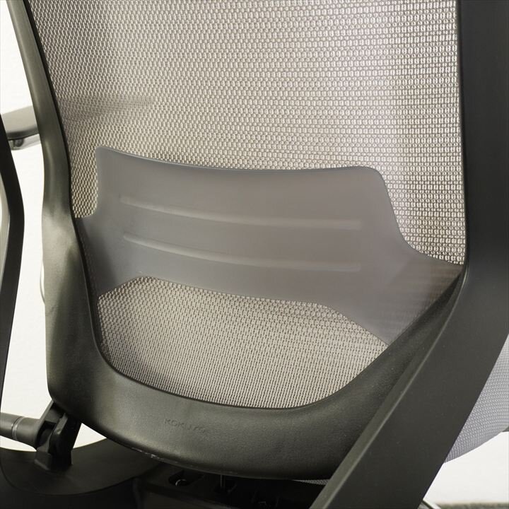 コクヨ デュオラ ハイチェアー 固定肘 ハイバック ランバー付 グレー