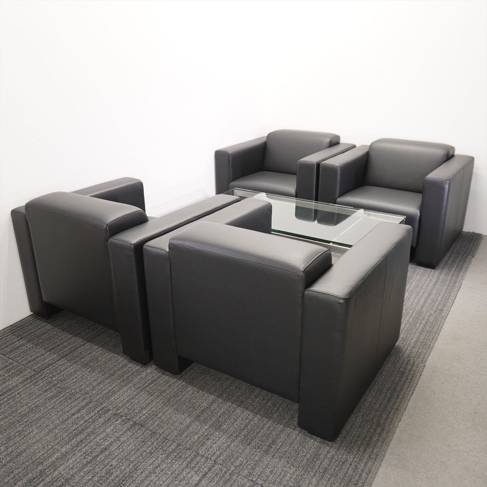 HILL COLLECTION ヒルコレクション 応接5点セット／LE FAMA ex (ル ファーマ イーエックス) 1Pソファ×4・GRACE table (グレイステーブル)×1