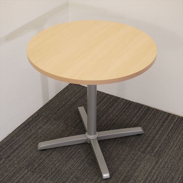 オカムラ 8177 丸テーブル Φ750 H720 ネオウッドライト