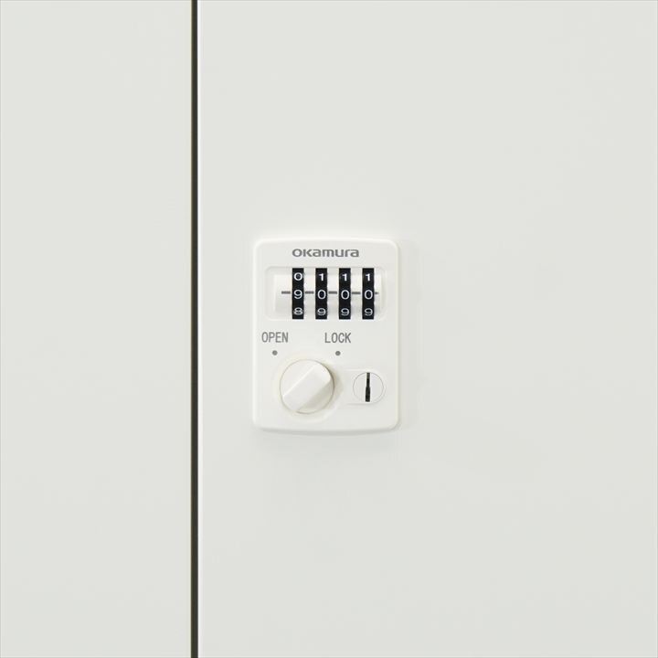 オカムラ レクトライン ダイヤル式6人用モバイルロッカー H1810 ZA75色