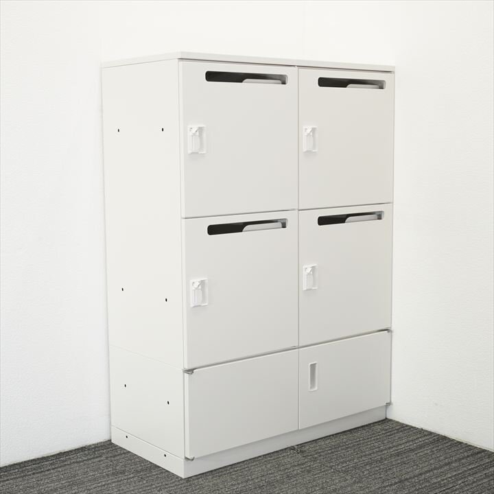 イトーキ ダイヤル式４人用モバイルロッカー+両開き書庫