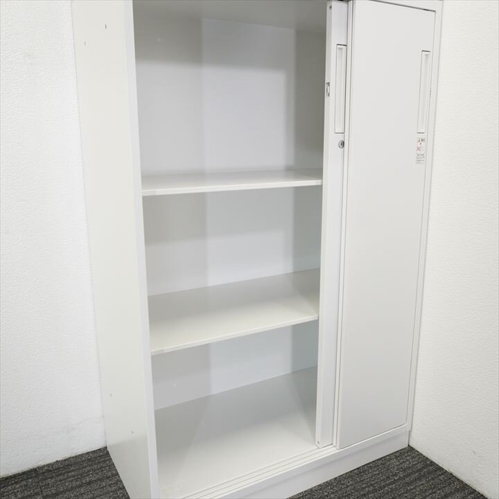 コクヨ エディア 3枚引戸2段書庫 W800 D450 H2160 ホワイト