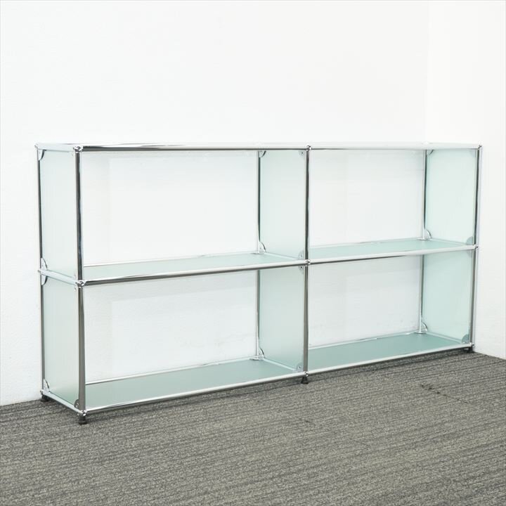 【自社便対応のみ】USMハラー ユニット 2列2段 オープン W1523 D273 H740 ガラス