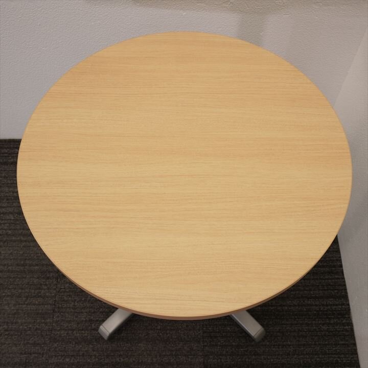 オカムラ 8177 丸テーブル Φ750 H720 ネオウッドライト