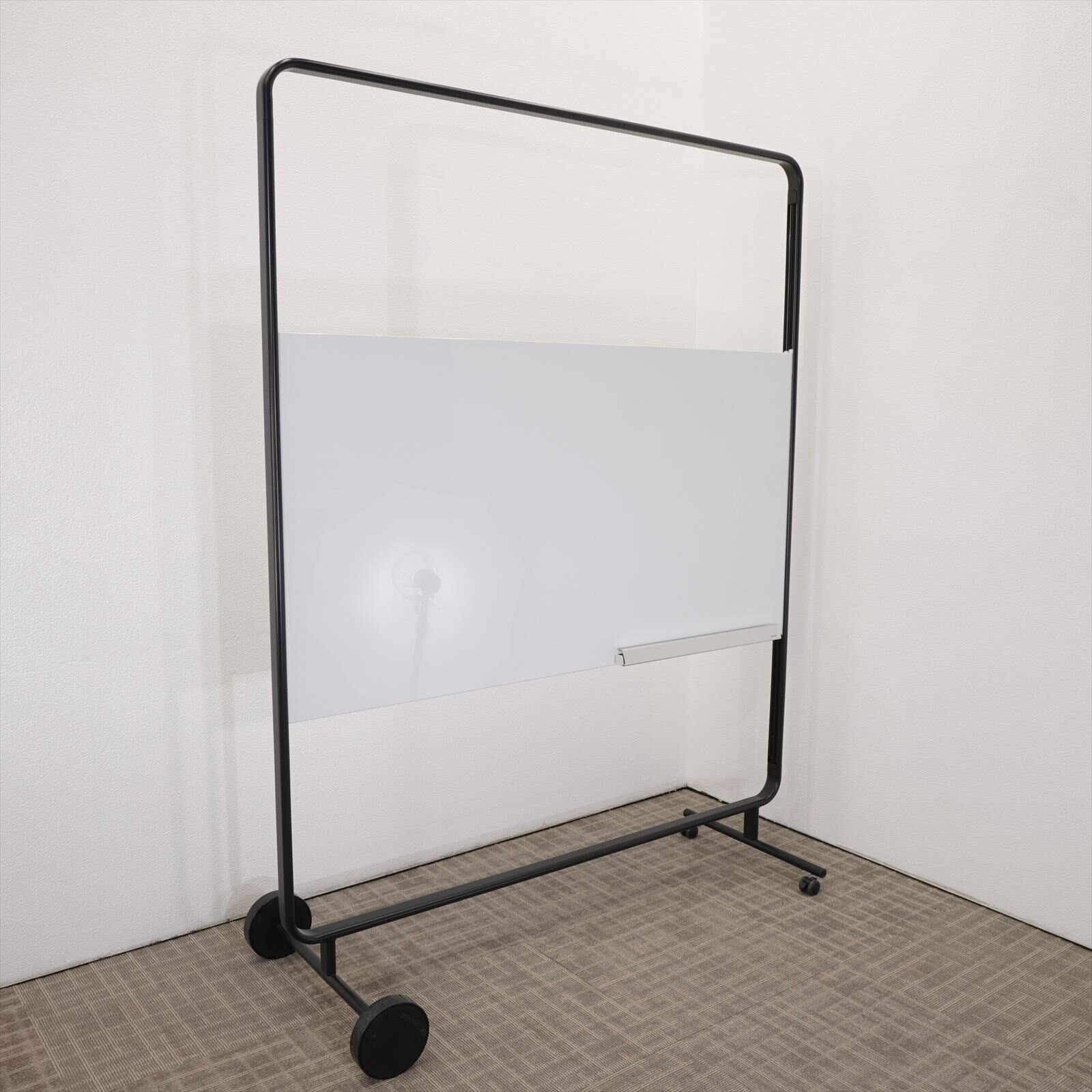 コクヨ モビーボ スライドホワイトボード W1435 ブラックフレーム 特価品(3)