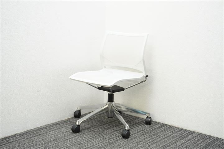 会議用椅子 スタッキングチェア ミーティングチェア ホワイト 白色 軽量 2脚組