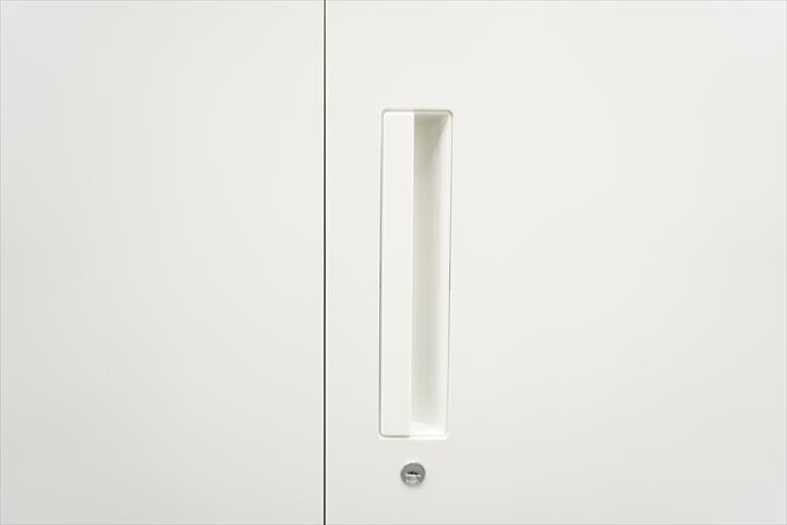 ウチダ ハイパーストレージ 両開き書庫 ダブルベース 天板付 W800 D450 H1120 ホワイト