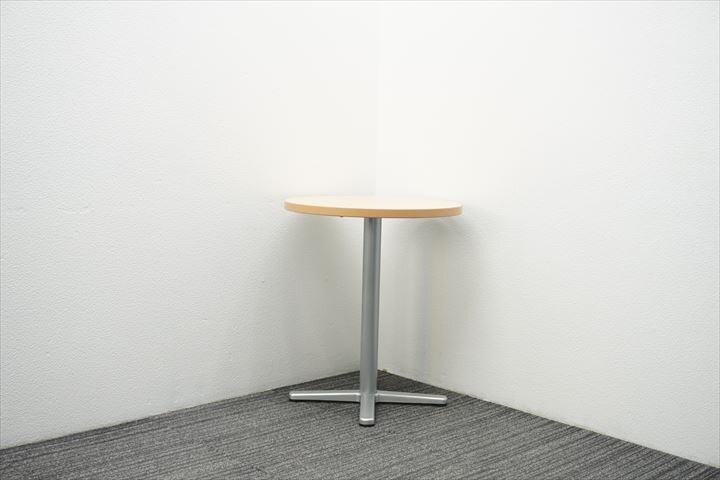 プラス XM 丸テーブル Φ600 H700 ライトメープル