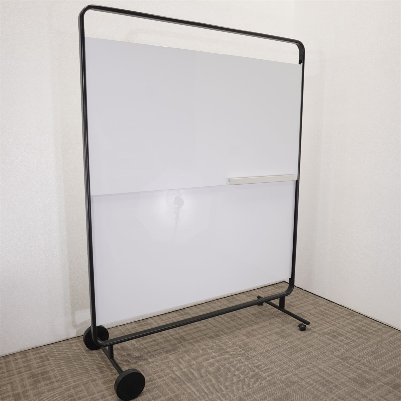 コクヨ モビーボ スライドホワイトボード W1435 ブラックフレーム 特価品(3)