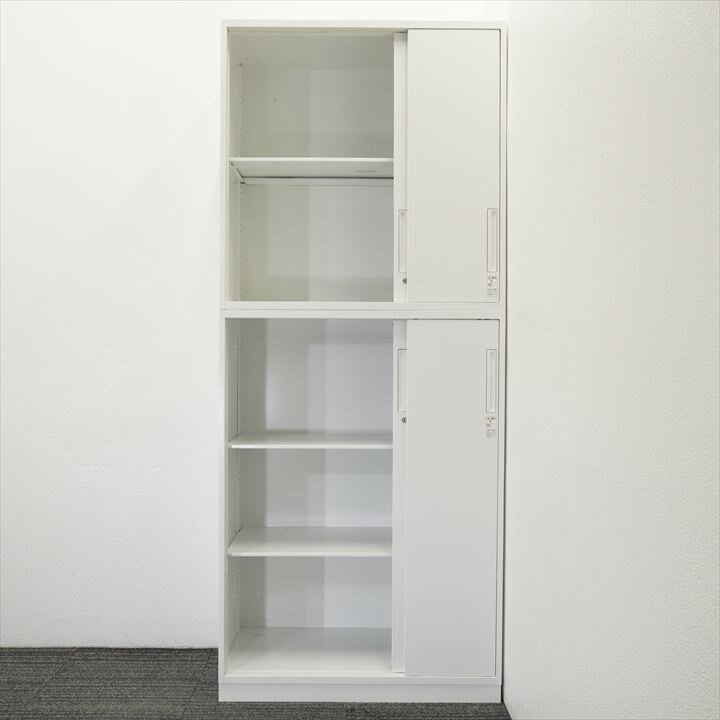 コクヨ エディア 3枚引戸2段書庫 H2160 ホワイト