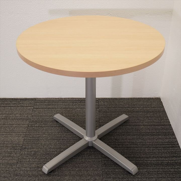 オカムラ 8177 丸テーブル Φ750 H720 ネオウッドライト