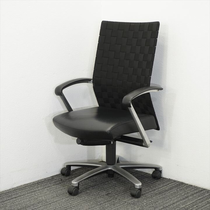 デイビス 肘付 ブラック (2)