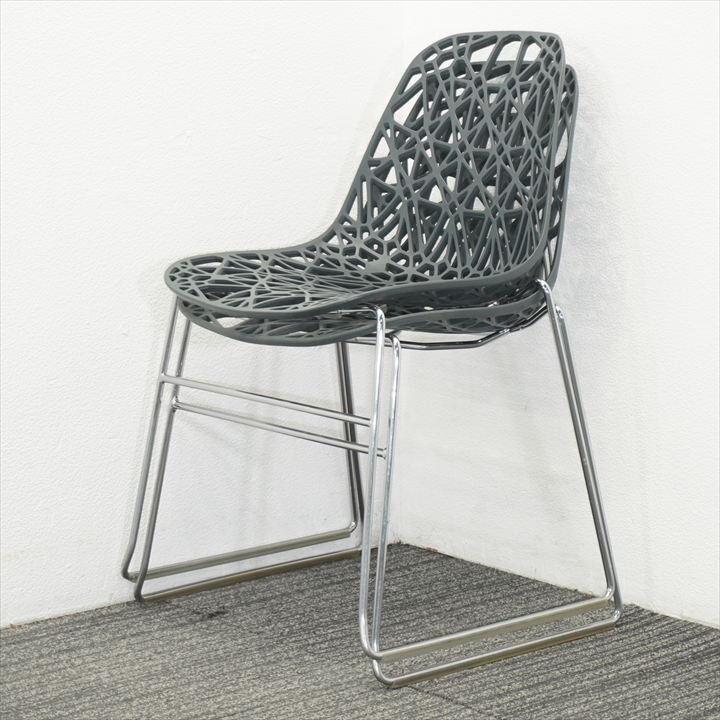 オカムラ NETT(ネット) スタッキングチェア ブラック