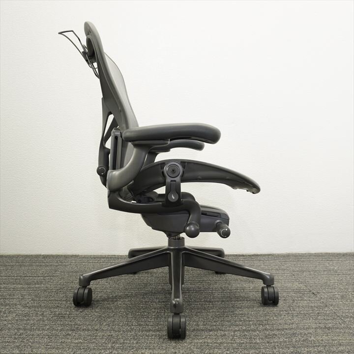 ハーマンミラー アーロンチェアー リマスタード フル装備 Ｂサイズ ハンガー付