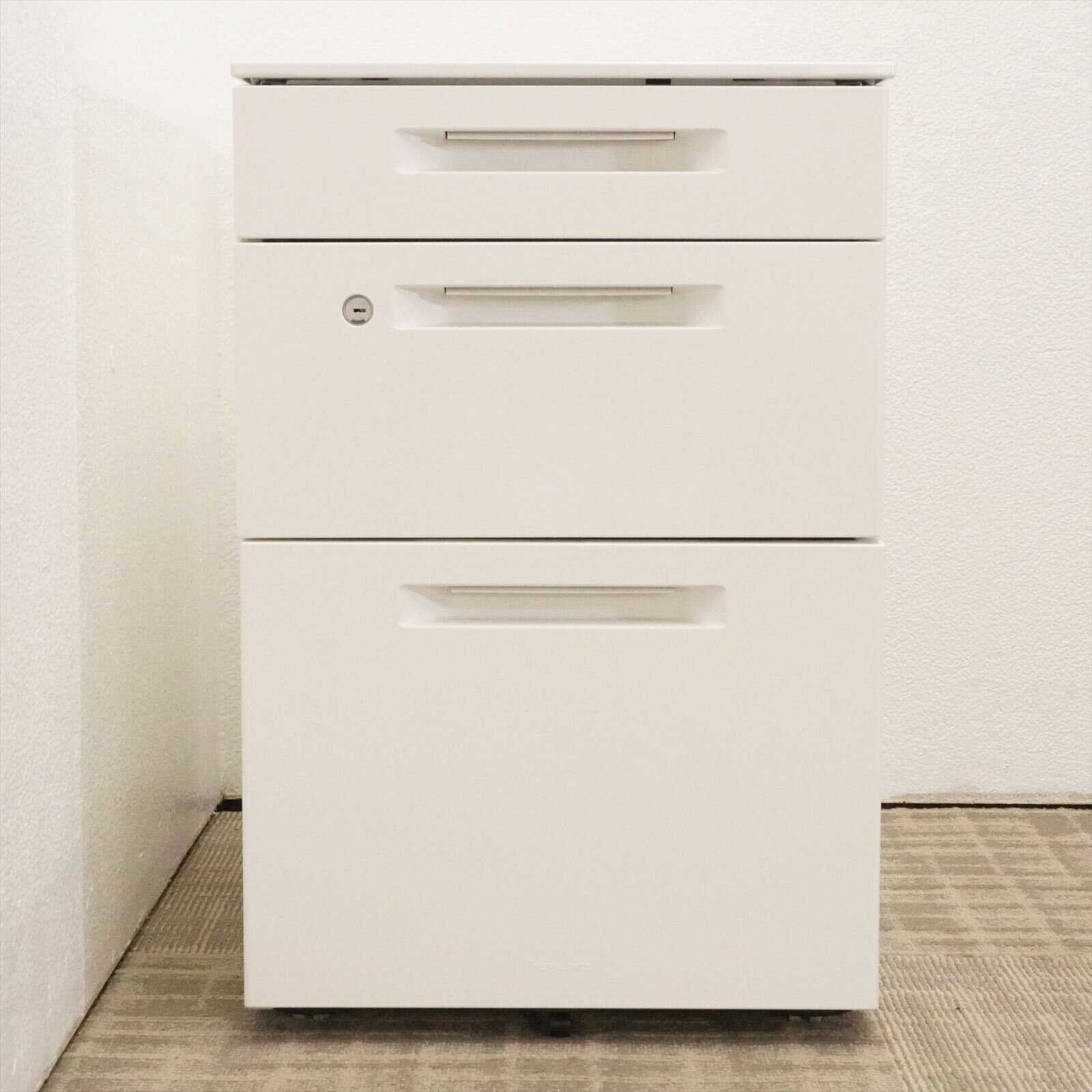 コクヨ ＩＳ ３段ワゴン H600 ホワイト