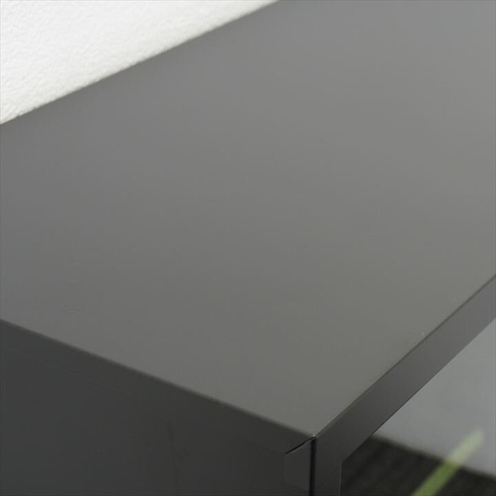 ホウコク工業 ガラス引戸書庫 ブラック W1200 D400 H880