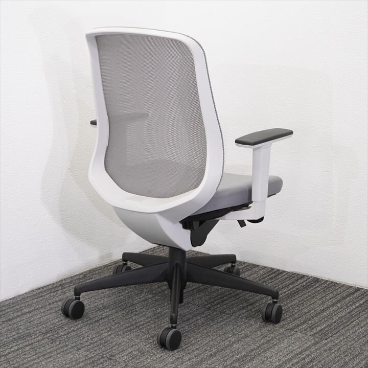 コクヨ シロッコ 可動肘 ホワイトグレー