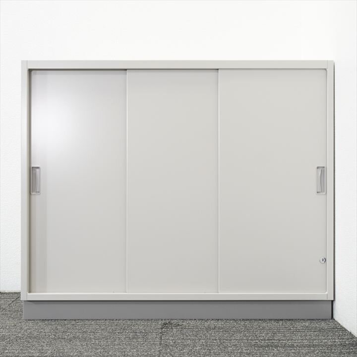 イトーキ シンライン ３枚引戸書庫 H752 WE色