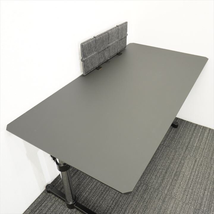 ＵＳＭキトス 手動上下昇降デスク ブラック Ｗ1600Ｄ700