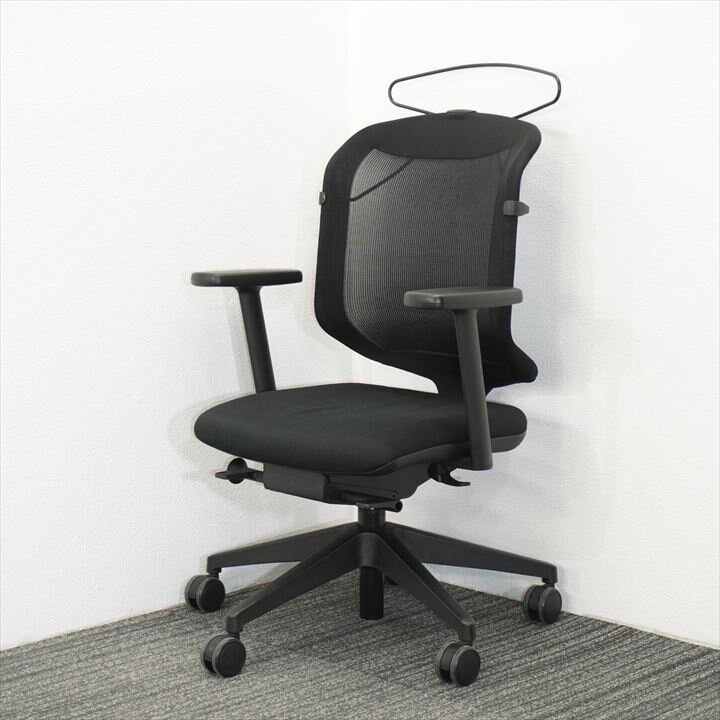 プラス取扱 ジロフレックス ４３４ 肘付 ハンガー付 ブラック 特価品