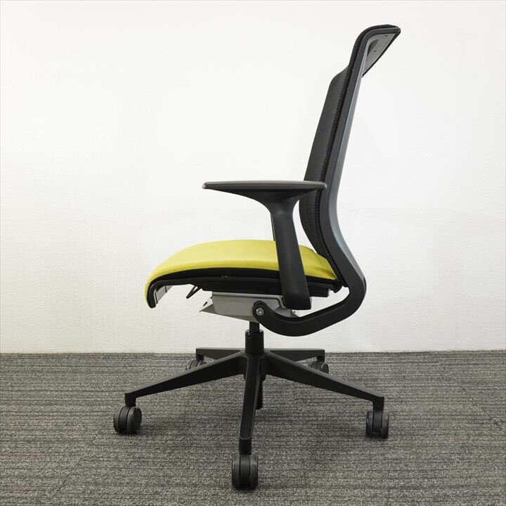 スチールケース シンク 固定肘 ライトグリーン/ブラック