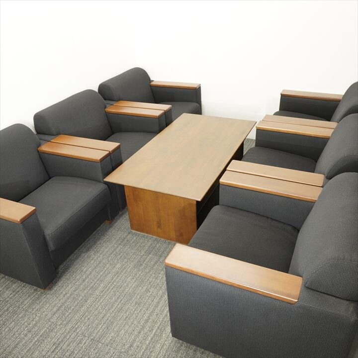 コクヨ リアクト １人用ソファー６点+コクヨ テーブルセット