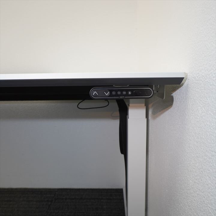 コクヨ シークエンス スタンダートテーブル 昇降デスク 配線ダクト黒 W1750 D860 H630-1290 ホワイト