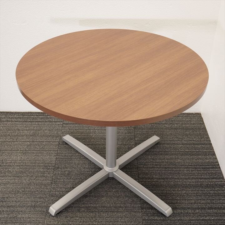 オカムラ 8177 丸テーブル Φ900 H720 ネオウッドダーク