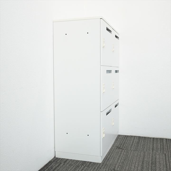 コクヨ エディア ダイヤル式6人用モバイルロッカー 天板付 H1265 ホワイト