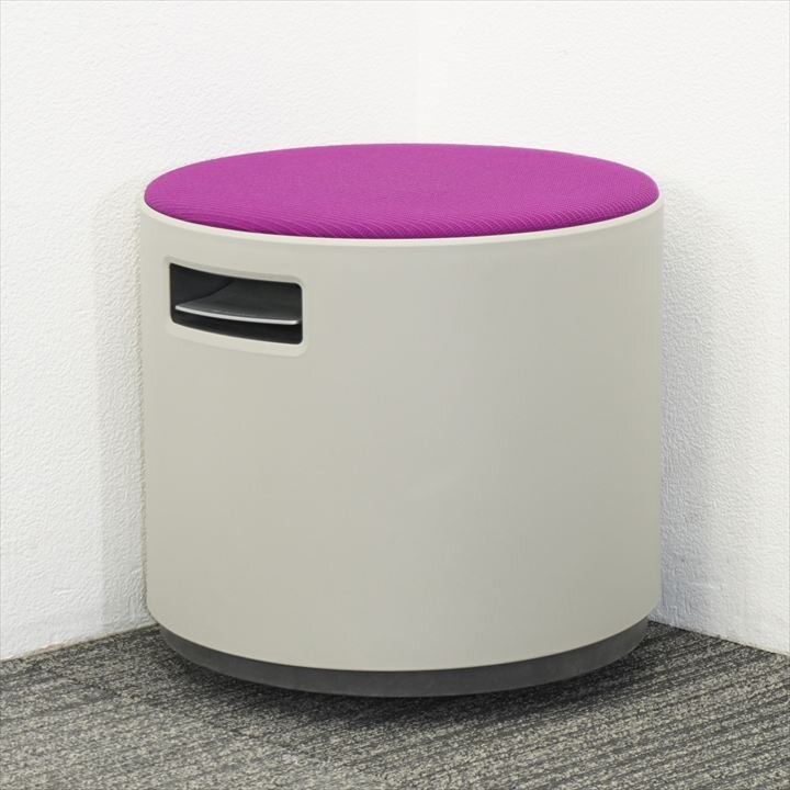 スチールケース ターンストーンブイ スツール Φ458 パープル／グレー