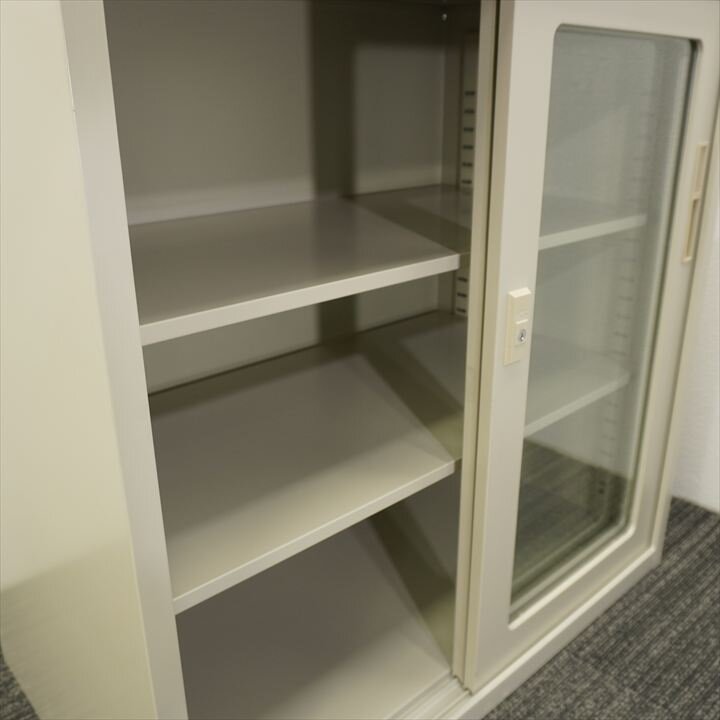 ライオン ガラス引戸書庫 W880D515H880