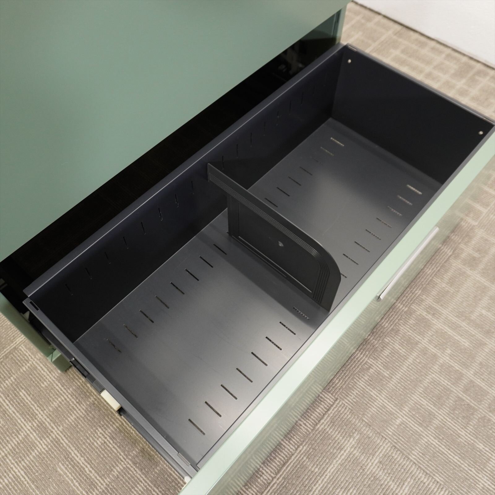 イトーキ エーキューズ 2段ラテラル書庫 グリーン