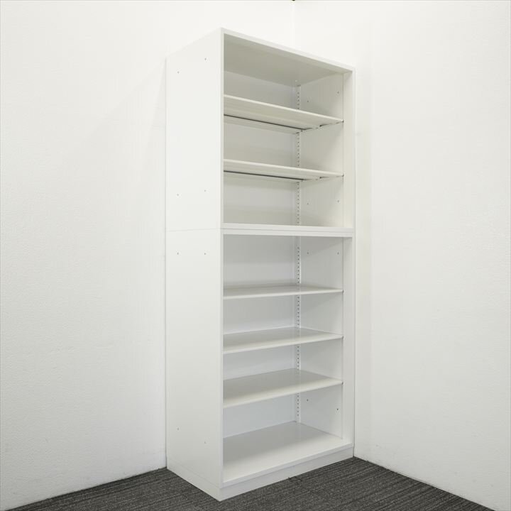 コクヨ エディア オープン2段書庫 W900 D500 H2160 ホワイト