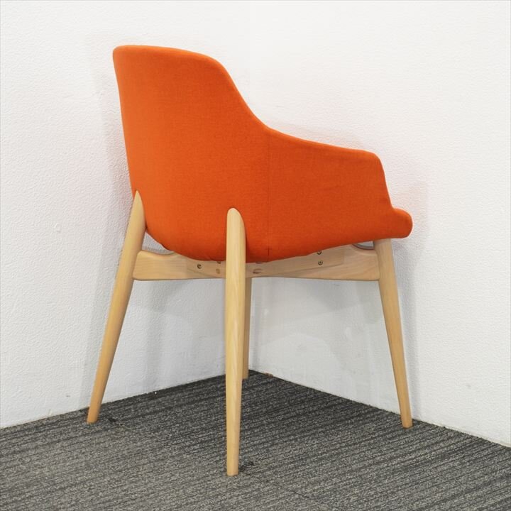 相合家具 ケイク２ ミーティングチェアー ライトオレンジ