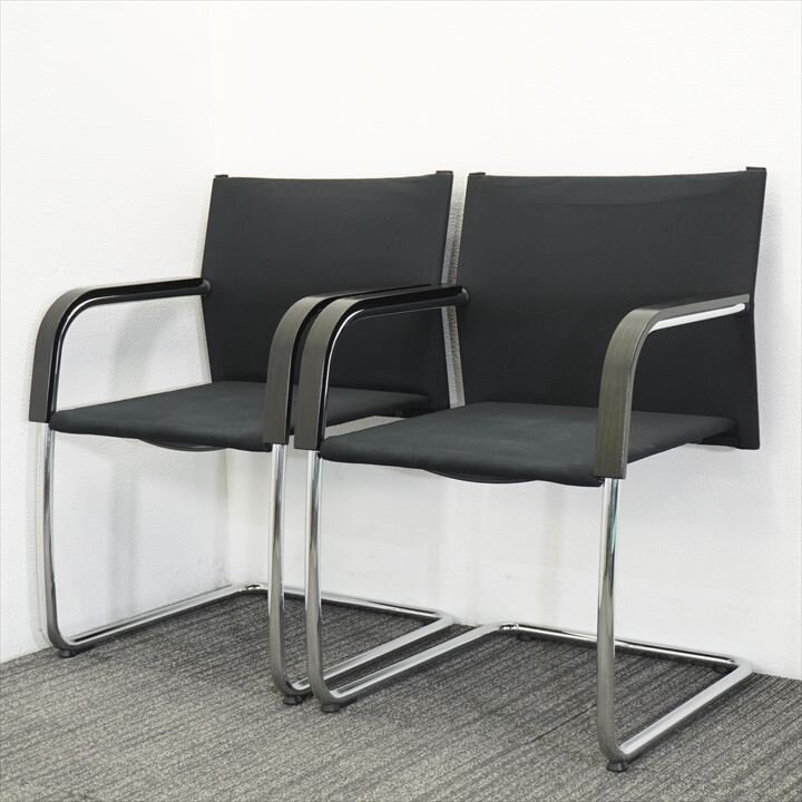ヴィトラ AC2 ミーティングチェア ブラック 2脚セット