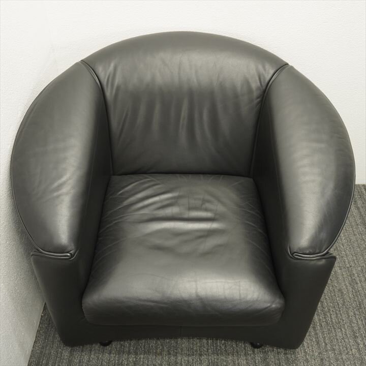 WITTMANN ヴィットマン 1Pソファ 本革 ブラック (1)