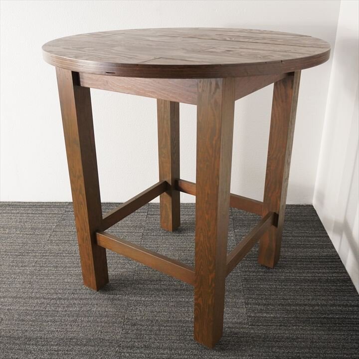 木製丸ハイテーブル Φ1000 H1050 (1)