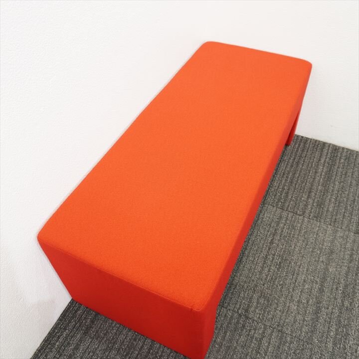 ベンチ レッド W1200 D500 H420